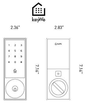 Kunci Pintu Digital KeyWe GKW 2000D | Smart Digital Lock — foto 4