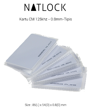 Kartu RFID Proximity EM 125KHz Tipis