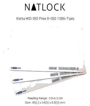 Kartu RFID HID Prox II ISO 1386 Compatible Tipis