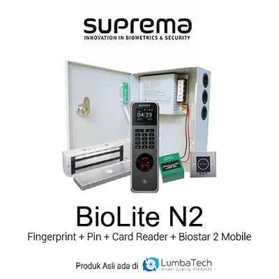 Paket SUPREMA BioLite N2 | Akses Door & Mesin Absensi