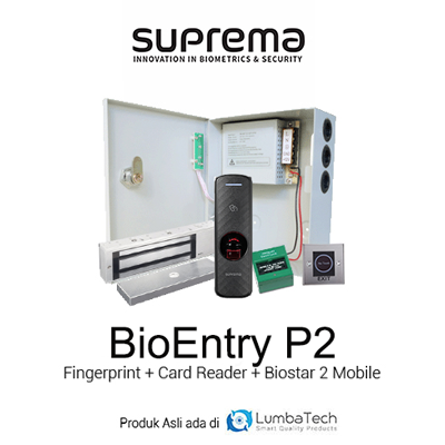 Paket SUPREMA BioEntry P2 | Akses Door & Mesin Absensi