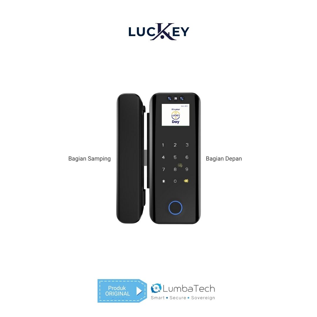 Luckey Smart Digital Door Lock BioGlass | Pin, Sidik Jari
