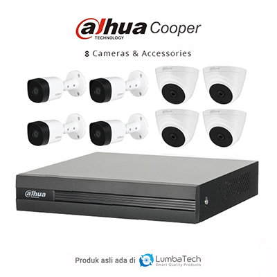 Paket CCTV Dahua 8 Channel - Resolusi 2.0 MP